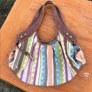 Fossil Shoulder Boho Purse